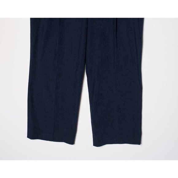 Vintage Haggar Womens 35x27 Wide Leg Pants Stretch Made in Canada Navy - Picture 4 of 8